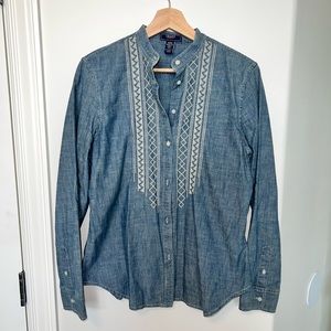 Chaps Denim Embroidered Shirt